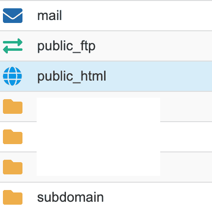public_html under file manager cpanel